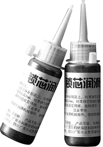 LAITEGOG Schließzylinder-Schmiermittel, 50 ml Graphit-Schmiermittelpulver, Graphit-Schmiermittelpulverspray mit Düse for Türschlösser, Graphit-Schloss-Schmiermittel