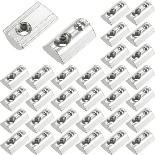 xiaoxiaozhijia 30 Piezas Tuerca deslizante M8 de la Serie 40,Tuercas de Ranura con Bola de Resorte,tuerca rosca europea M8 ranura 8 para perfil de aluminio
