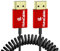 Alvin's Cables HDMI 8K 2.1 48 Gbit/s Haute Vitesse Φ 2,4 mm HDMI Ultra Fin 8K @ 60Hz 4K @ 120Hz pour Canon C70, Sony A7 A9, Blackmagic Camera, Atomos (Straight to straight, 30-80cm enroulé)