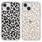 Foonary 2 Pack Clear Leopard Print Phone Case for iPhone 14/iPhone 13 6.1,Slim Soft Silicone with Cheetah Design Aesthetics Transparent Pattern Cases, Shockproof Bumper Protector Cover for iPhone 14