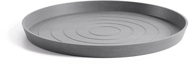 Ecopots Untersetzer Rund Grau - innen Boden Ø 55 cm/außen Ø 58,7 x H 4,5 cm