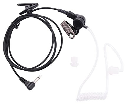 Diheohg Straight Flexible Transparent Acoustic Tube Earphone Only for Listening to 3.5 mm Mono Jack Headphones for Walkie Talkie