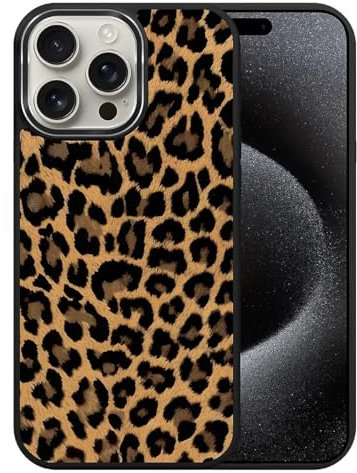 artslion Magnetisch Hülle für iPhone 16 Pro 6,3 Zoll Kompatibel mit MagSafe, Handyhülle Rückseite Stoßfest Schutzhülle-Leopard Muster