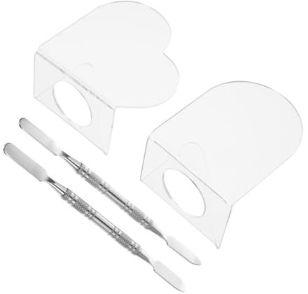 NIYANGLE 2sets Palette Per Trucco in Acrilico Palette Di Colori Ad Anello Strumento Per Miscelare Colori Per Trucco Adatto Per Nail Art e Fondotinta Facile Da Pulire e Rimuovere