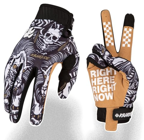 Fast passion Skeleton-Paw Motorradhandschuhe für Herren und Damen, Fahrradhandschuh, atmungsaktiv, Dirtbike-Handschuh für ATV, MTB, Motocros-Rennen