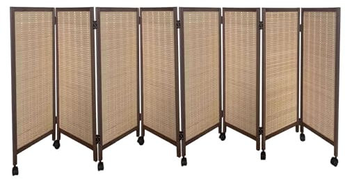 Faltbare Trennwand mit Kurzfaser aus Diamantgewebe, 8 Paneele, ideal für moderne Schlafzimmer, moderne Wohn-und Studios, einfarbige Gestaltung.