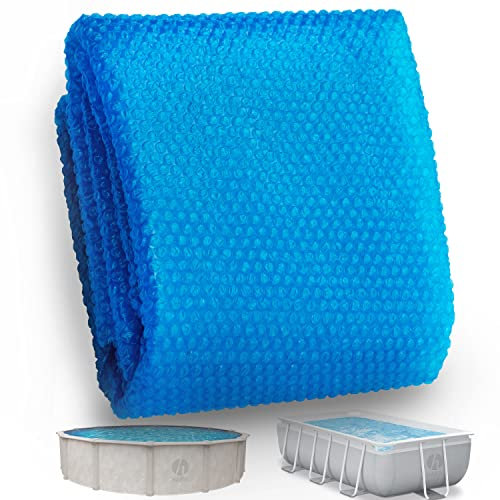 HAFIX® Solarplane Cover für runde und eckige Pools. Poolplane Solarpoolheizer in blau. Solarabdeckplane Solarfolie zuschneidbar 120µm. (549x274 cm)