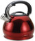 King Hoff Rojo Acero inoxidable Hervidor para hervidor de agua con silbato (3,4 L KH de 1212