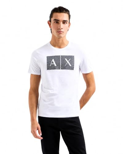 Armani Exchange Herren Crew Quited Logo Tee T-Shirt