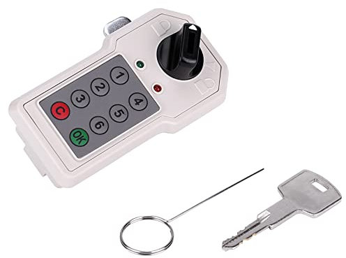 Serrure Codée Combinaison de Code à 6 Chiffres Verrouillage du mot de Passe Verrouillage du Code de Sécurité du Classeur Électronique (avec une clé, pas de pile)