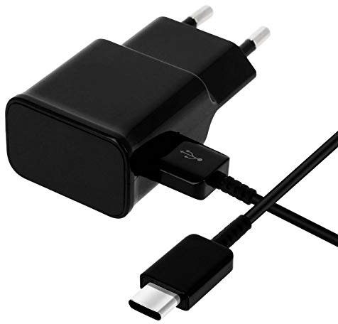 Cable USB-C + Chargeur Secteur Noir Compatible avec Huawei P30 / P30 Lite / P30 Pro / P20 / P20 Lite / P20 Pro / P10 / P9 / P9 Plus - Cable Type USB-C Mesure 1 Metre Chargeur Prise Murale Phonillico®