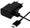 Cable USB-C + Chargeur Secteur Noir Compatible avec Huawei P30 / P30 Lite / P30 Pro / P20 / P20 Lite / P20 Pro / P10 / P9 / P9 Plus - Cable Type USB-C Mesure 1 Metre Chargeur Prise Murale Phonillico®