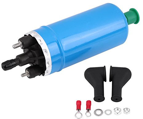 Pompa del carburante in linea elettrica universale ad alta pressione con kit di installazione Terminale positivo Terminale di terra M4 Colore nero per E23 E24 0580464038,pompa del carburante