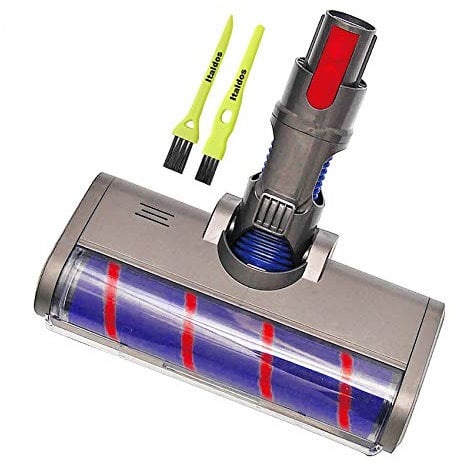 Italdos Elektrische Turbo Bürste mit Softrolle kompatibel für Dyson V7 V8 V10 V11 Motorisierte Bürsten, Staubsauger Düse, Parkettbürste mit Automatischem LED-Licht