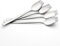 Sporks, confezione da 4 forchette in acciaio inossidabile 18/10, per uso domestico quotidiano, manico lungo 18,4 cm, cucchiai da dessert, gelato, forchette da insalata, set di posate per frutta,