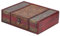 Retro Holzbox im Vintage-Design, flache Aufbewahrungsbox für Bücher, Accessoires und Juwelen – Organizer mit nostalgischem Stil, großes Holzkästchen aus Naturholz