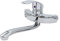 Rubinetto Miscelatore Rubinetteria Cucina Bagno a Muro per Lavello Lavandino Lavabo Vasca con Canna Girevole 360° Montaggio Regolabile Universale Standard Cromato Acciaio Inox