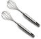 UPTALY Paquete de 2 batidores de cocina de acero inoxidable (31cm x 6cm), batidor de alambre en forma de globo, batidor manual de mantequilla, batidor de bobina para mezclar/agitar