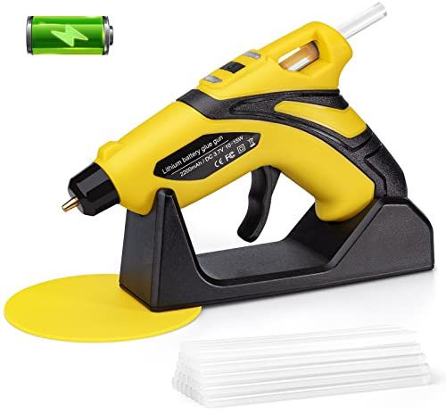 Hot Glue Gun, Micetyaler Cordless Glue Gun for Crafting with 30PCS Glue Sticks (7mmx150mm), USB Rechargeable Glue Gun Cordless Hot Melt Glue Gun for Quick Home Repairs, Arts, Crafts, DIY and Sealing