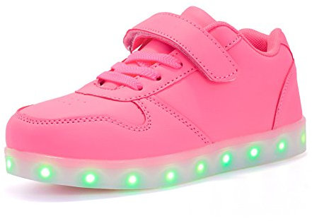 Aizeroth USB Aufladen Unisex Kinder LED Schuhe 7 Farbe LED Leuchtend Outdoor Sportschuhe High top Atmungsaktives Ultraleicht Laufschuhe Gymnastik Turnschuhe Für Jungen Mädchen Geburtstags Geschenk