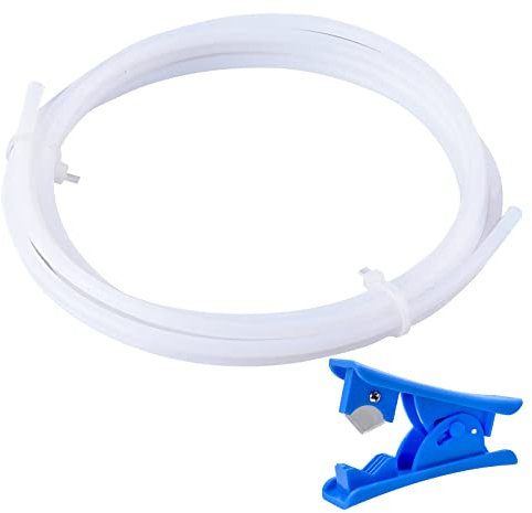 YUTOU 3D-Drucker Teflon-Schlauch für Düse, 2 m PTFE 1,75 mm Filament ID 2 mm/OD 4 mm PTFE Schlauch mit Rohrschneider, TL-Feeder Hotend für Creality Ender 3 V2 Reprap Rostock Bowden Extruder