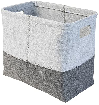 luxdag Aufbewahrungskorb aus Filz (Farbe & Größe wählbar) - Regalkorb faltbar - Aufbewahrung für Toilettenpapier, Windeln, Handtücher, Zeitungen