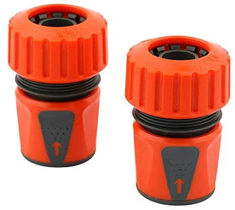 Mivos 2 x Schnellverbinder für 3/4 Zoll (20 mm) Wasser-Schlauch - Schlauchkupplung für 3/4 Gartenschläuche zum Einfachen Anschluss an Wasserhahn und Bewässerungsgeräte