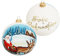 Krebs Glas Lauscha - Weihnachtsdekoration/Christbaumschmuck aus Glas - Weihnachtskugel - Motiv: Weihnachtsmann auf Schlitten mit Rentieren - Größe: 10 cm