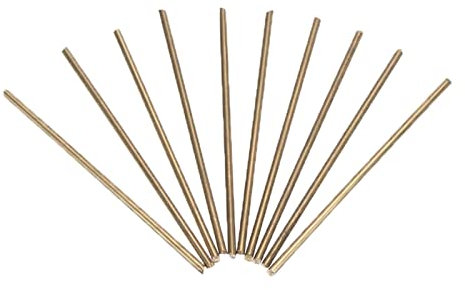 KEEBI 10 pièces 100mm de Long 3mm Baguette de Soudure de réparation en Laiton, Fabrication de matériel de Bricolage, Facile à réparer et à fabriquer, Polyvalent et Pratique