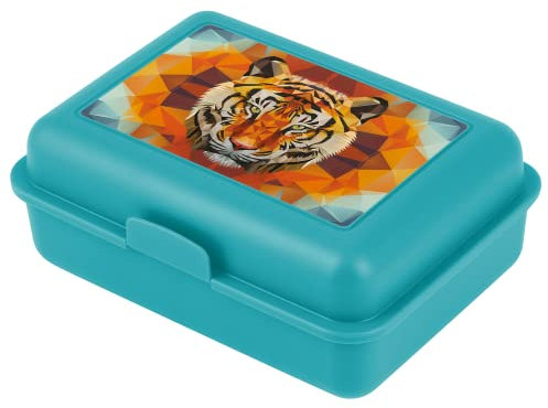 Baagl Brotdose Kinder für Schule – Lunchbox für Mädchen, Jungen, Kindergarten – Jausenbox, Brotzeitbox, Brotbox, Snackbox (Wild Tiger)