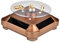 Cyrank Solarbetriebener Rotierender Ständer, Solar-Display-Ständer Drehteller, Displayständer, Drehbarer Display-Ständer für Schmuck 3D-Modelle Uhren-Hobby-Kollektion Produktfotografie-Display(Gold)