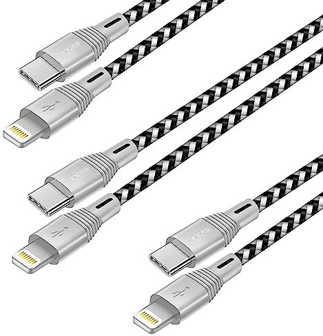 iSOUL USB C to Lightning Cable 2M Long, 3Pack USB C iPhone Charger Cable [Apple Approved] Fast PD Charger Sync Lead For iPhone 14 13 12 11 XS XR X Pro Max Mini 8 7 6S Plus 5S SE iPad iPod AirPods