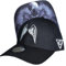Capiche [99+ Designs] Schwarze Baseballkappe für Männer, Grim Curved, Sensemann Gebogen, Horror, Heavy Metal Cap Herren, Gotischer Stil Friedhofs Kunstwerk, Seelen Baseballkappe