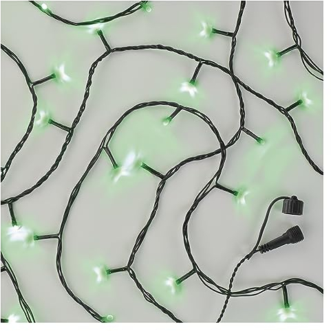EMOS Connect System 10m Lichterkette Standard, Weihnachtslichterkette mit 100 LEDs, Erweiterungskomponent C (ohne Verbindungskabel und Adapter), IP44 für Innen und Außen, grüne Lichtfarbe