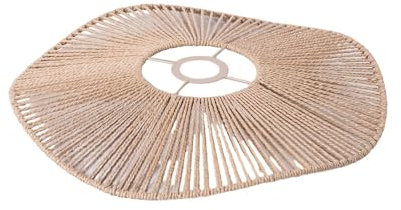 Pantalla de lámpara de cuerda de papel tejido, pantalla de luz para techo, cubiertas de lámpara para pasillo, amarillo