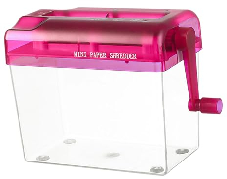harayaa Handschredder, Papierschredder, Mini Rechnungen, Papierschneidemaschine, Praktischer Und Langlebiger Notizen Aktenvernichter Im A4 Format, Rot