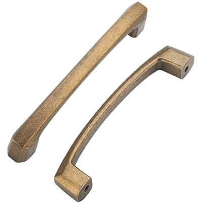 KNOKLOCK Schubladengriffe aus antikem Messing, 102 mm, für Küchenschrank, Schrank, Kleiderschrank, 10 Stück