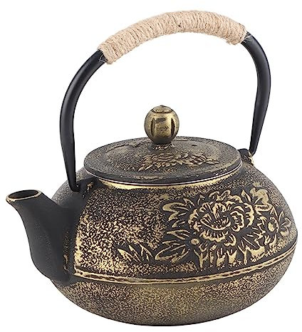 Théière Japonaise En Fonte Théière Chinoise Avec Infuseur En Acier Inoxydable, Théières Pour Cuisinière Tetsubin Théière Japonaise Tetsubin Bouilloire Pour Thé En Vrac 900 Ml