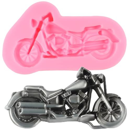 QDMOLDS Moules à fondant en forme de moto - Moule en silicone pour décoration de gâteau - Décoration de cupcake - Bonbons au chocolat - Pâte à gomme polymère