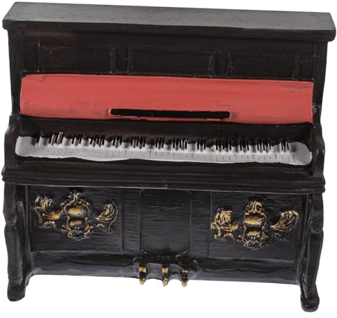 Yardenfun Klavier Modellierung Statue Harz Instrument Vintage Decor Desktop Ornament Für Büro