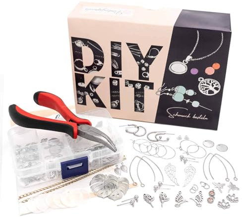 Vintageparts Set Luna zum Ohrringe selber Machen aus Edelstahl für 10 Paar Ohrschmuck DIY