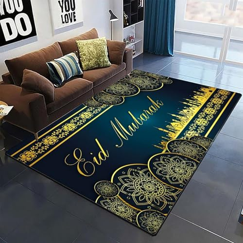 Wohnzimmer Teppich 3D Mond- Und Sterne-Feiertagswünsche Gedruckt Fußmatten Badezimmer Fußmatten Bereich Teppiche Teenage Schlafzimmer Dekorative Spielzimmer Matten, 60 X 90 cm -9Z4G+H1I9-1T5