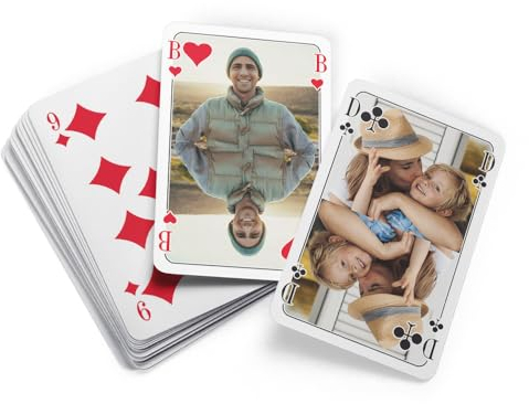 MEINSPIEL - Personalisiertes Skat Kartenspiel - Eigene Fotos auf den Karten - Individuelles Fotogeschenk für Erwachsene und Kinder - Französisches Design - Gesellschaftsspiel für die Familie