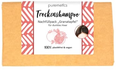 puremetics NACHFÜLLPACK: Trockenshampoo 'Granatapfel' | Dryshampoo zum Streuen | Trocken Shampoo ohne Plastik und Aerosole