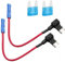 2 Pcs Car Fuses Tap, Micro Dual-Slot Fuse Piggy Back Adapter, 10 AMP ATM Mini Blade Fuse Holder, Add-a-Circuit Fuse Tap Adapter Kit for Auto Cars, Trucks, Boats, Easy Installation