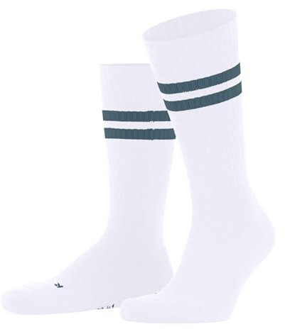 FALKE Unisex Socken Dynamic U So Baumwolle gemustert 1 Paar, Weiß White-Petrol 2066, 39-41