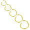 Body CAC Gold Titanium 5PCS-14G(1.6mm) Ring Hinged Clicker Full Hoops,Implant Grade Clasp Segment Sleeper Seamless Earrings Helix Piercing for Women