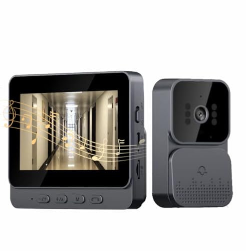 Winnes Visiophone Kit Interphone Vidéo,Sonnette de Camera avec Moniteur 4.3 Pouces,Audio Bidirectionnel,Vision Nocturne,Portier Vidéo pour Une Famille,Platine de Rue,Installation Facile