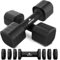 Amonax Hanteln Frauen Set, 4-in-1 Verstellbare Hanteln, 1kg/1.5kg/2kg/2.5kg Dumbbell Set für Frauen und Männer, Gewichte Hantel für Krafttraining Zuhause, Home Workout Equipment