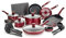 T-FAL Essence, 20 Piece Non-Stick pots and Pans Cookware Set, Red